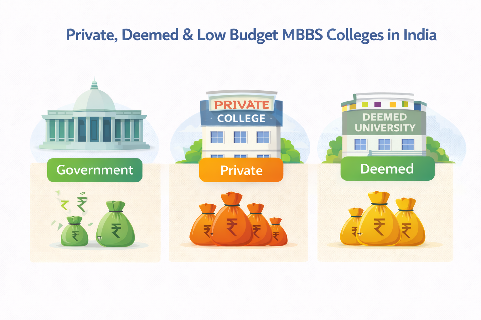 Private and deemed universities for MBBS admission with fee structure in India